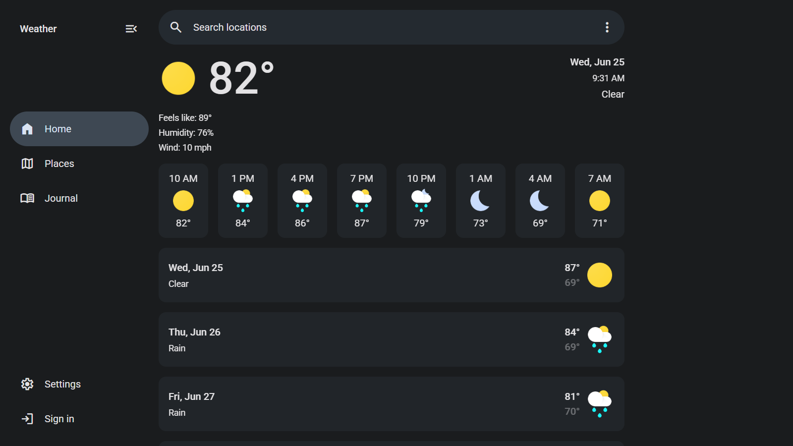 Weather Website